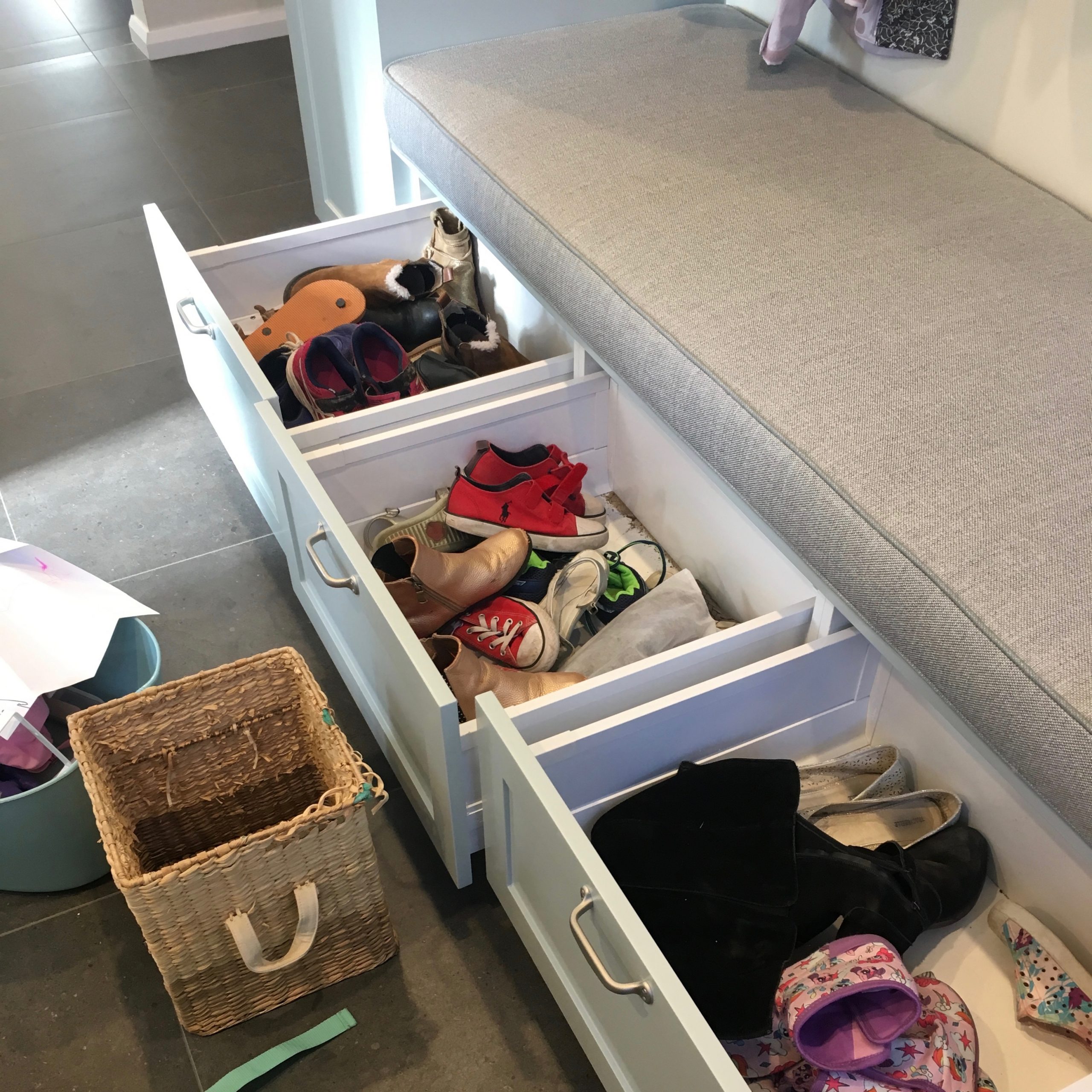 Shoe Storage in Mudroom - The Organising Bee Canberra