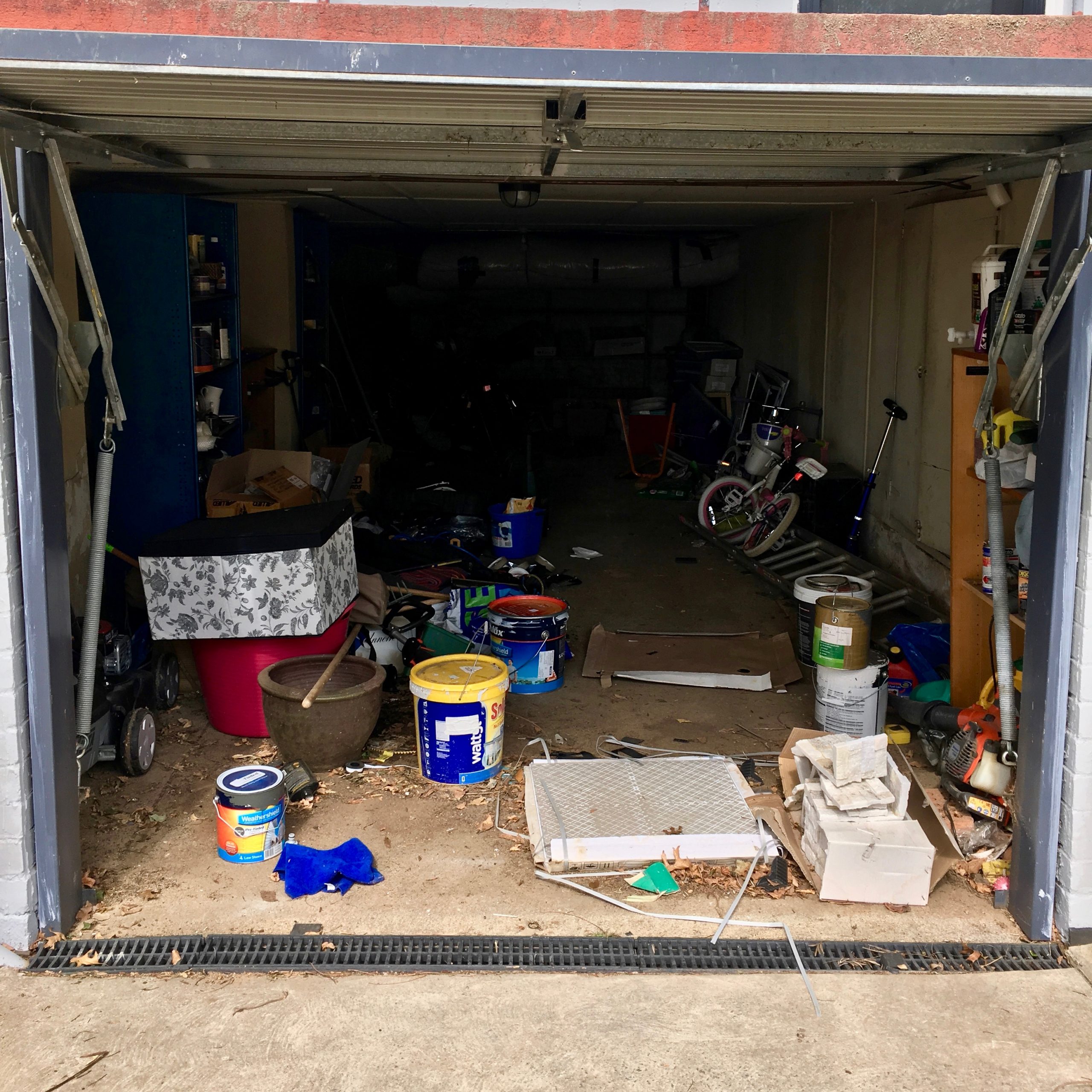 Before Garage Declutter - The Organising Bee Canberra
