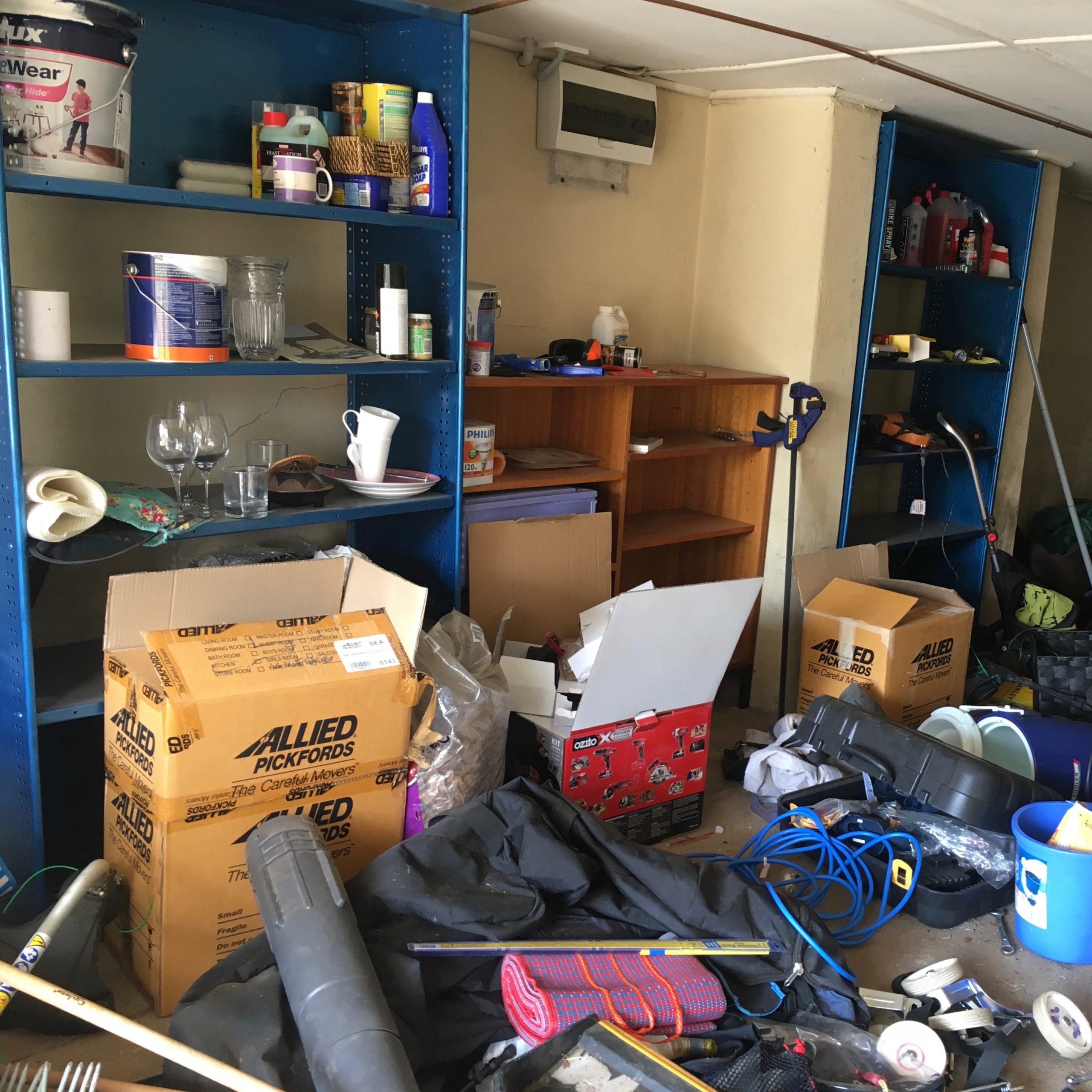 Before Garage Declutter and Organisation - The Organising Bee Canberra